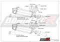 ауспух заглушител DOMINATOR хомологиран HP1 подходящо за мотоциклет Kawasaki Z1000 2010 - 2013 2