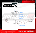 ауспух заглушител DOMINATOR GP подходящо за мотоциклет Yamaha FZ1 FAZER 1000 2006 - 2015 5