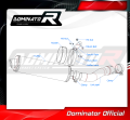 ауспух заглушител DOMINATOR кръгъл подходящо за мотоциклет Yamaha FZ1 FAZER 1000 2006 - 2015 5