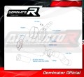 ауспух заглушител DOMINATOR хомологиран GP черен подходящо за мотоциклет Kawasaki Z 900 2020 - 2024 2