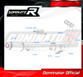 пълна изпускателна система със заглушител DOMINATOR Full System HP3 черен подходящо за мотоциклет Yamaha XSR 900 2022 - 2023 2