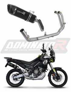 Aprilia Tuareg 660 2021 - 2023 Цяла система Колектор ауспух Заглушител HP6 BLACK + dB killer medium