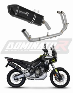 Aprilia Tuareg 660 2021 - 2023 Цяла изпускателна система Колектор ауспух Заглушител HP7 BLACK + dB killer medium