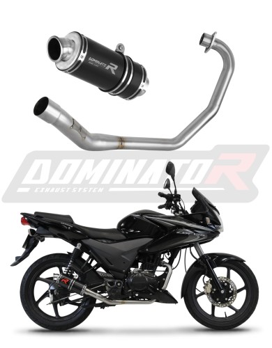 Honda CBF 125 2009-2014 Цялостна изпускателна система Заглушител Ауспух Спортен ауспух Колектор Изпускателна тръба GP1 BLACK DOMINATOR x