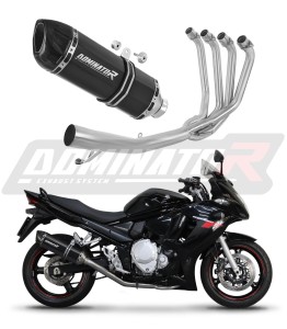Suzuki GSXF 650 2007 - 2016 Цялостна система Колектор ауспух Заглушител HP1 BLACK + dB killer