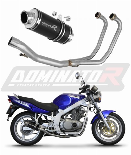 Suzuki GS 500F 2004 - 2014 ИЗПУСКАТЕЛНА СИСТЕМА Колектор Манифолд Цяла система Гърне Спортно гърне Заглушител Изпускателна система Гърне GP1 BLACK Dom