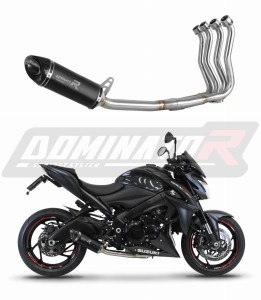 Suzuki GSX-S 1000 / F 2015 - 2020 Low Level Пълна система Колектор Изпускател Глушител HP8 BLACK + dB killer medium