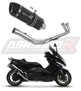 Yamaha T-MAX 500 2008 - 2011 Цяла система Колектор ауспух Заглушител HP1 BLACK + dB killer medium
