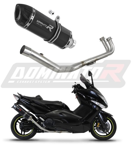 Yamaha T-MAX 500 Цяла изпускателна система Заглушител Ауспух Спортен ауспух Колектор Изпускателна тръба HP1 BLACK DOMINATOR x