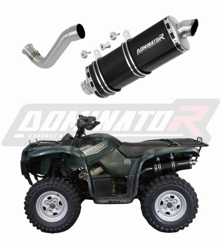 Yamaha YFM 700 Grizzly 2007 - 2015 мотоциклет Ауспух Глушител Спортен ауспух Заглушител Изпускателна система Гърне P7 BLACK Dominator Exhaust System x