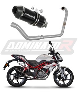 Benelli BN 125 2018 - 2023 Пълна система Колектор ауспух Заглушител HP3 BLACK + dB killer