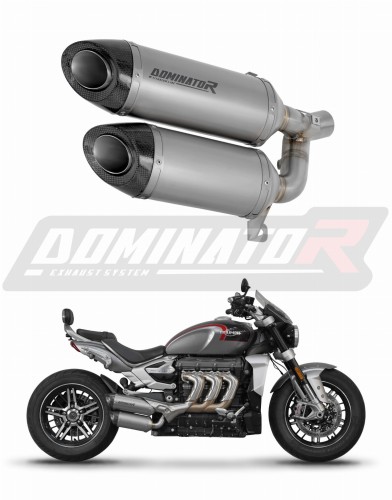 ауспух заглушител DOMINATOR титанов HP8 подходящо за мотоциклет TRIUMPH ROCKET 3 GT 2019 - 2024
