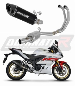 Yamaha YZF-R3 2019 - 2024 Цялостна система EX Колектор ауспух Заглушител HP8 BLACK + dB killer medium