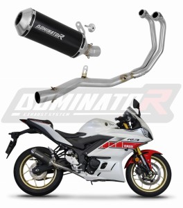 Yamaha YZF-R3 2019 - 2024 Цялостна изпускателна система ауспух Заглушител OV BLACK + dB killer medium
