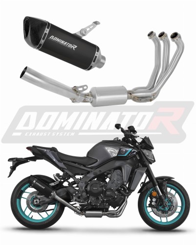 пълна изпускателна система със заглушител DOMINATOR Full System HP6 черен подходящо за мотоциклет Yamaha MT-09 2024
