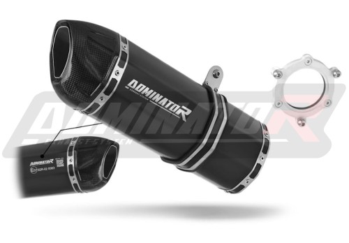 ауспух заглушител DOMINATOR хомологиран HP1 черен подходящо за мотоциклет Kawasaki ZX6R 1998 - 2002