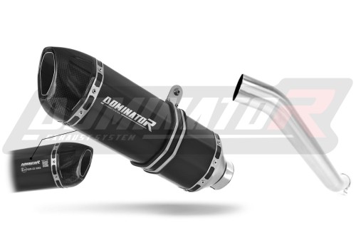 ауспух заглушител DOMINATOR хомологиран HP1 черен подходящо за мотоциклет Kawasaki ZX6R 636 2003 - 2004
