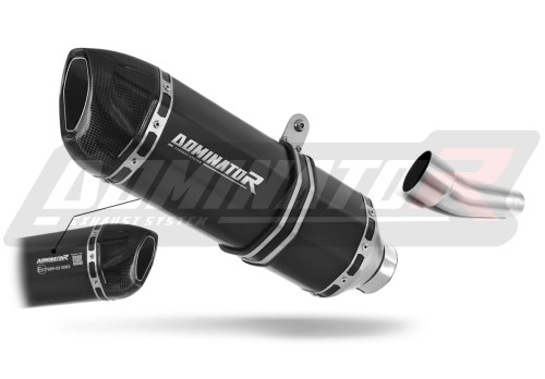 ауспух заглушител DOMINATOR хомологиран HP1 черен подходящо за мотоциклет Kawasaki ZX6R 636 2009 - 2016