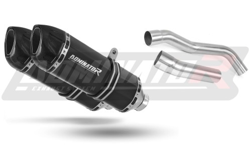 ауспух заглушител DOMINATOR HP1 черен подходящо за мотоциклет Kawasaki Z1000 2007 - 2009