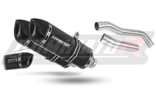 ауспух заглушител DOMINATOR хомологиран HP1 черен подходящо за мотоциклет Kawasaki Z1000 2007 - 2009