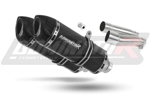 ауспух заглушител DOMINATOR HP1 черен подходящо за мотоциклет Moto Guzzi BREVA ie 750 2003 - 2009