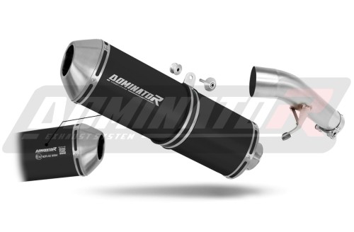 ауспух заглушител DOMINATOR хомологиран OVR черен подходящо за мотоциклет Suzuki GSX 1250 FA 2010 - 2016