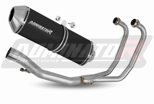 пълна изпускателна система със заглушител DOMINATOR Full System OVR черен подходящо за мотоциклет Suzuki GS 500F 2004 - 2014