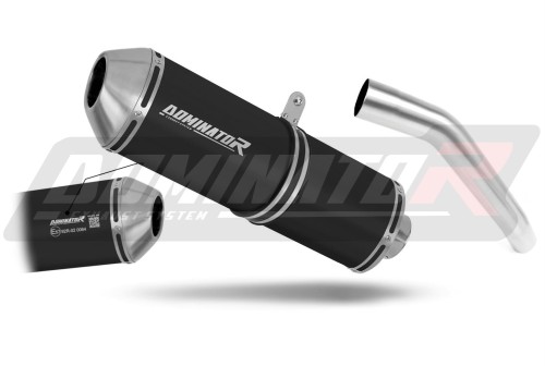 ауспух заглушител DOMINATOR хомологиран OVR черен подходящо за мотоциклет Kawasaki Z750 2007 - 2012