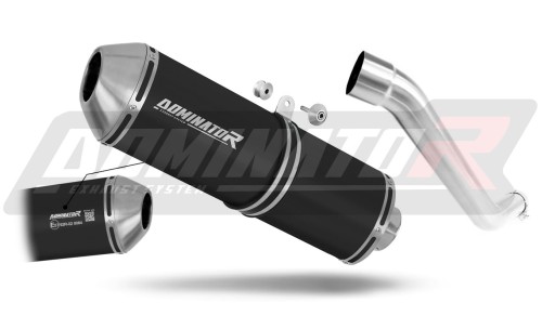 ауспух заглушител DOMINATOR хомологиран OVR черен подходящо за мотоциклет Kawasaki Z750 2004 - 2006