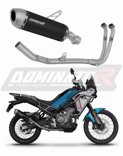 пълна изпускателна система със заглушител DOMINATOR Full System S6 черен подходящо за мотоциклет CF MOTO 450 MT 2024