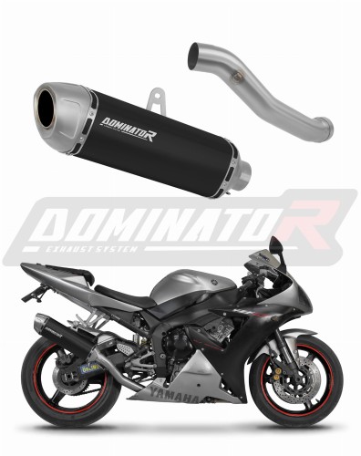 ауспух заглушител DOMINATOR S6 черен подходящо за мотоциклет Yamaha YZF R1 1000 RN09 2002 - 2003