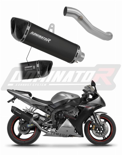 ауспух заглушител DOMINATOR хомологиран HP6 черен подходящо за мотоциклет Yamaha YZF R1 1000 RN09 2002 - 2003