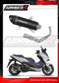 пълна изпускателна система със заглушител DOMINATOR Full System HP8 черен подходящо за мотоциклет Honda NSS 125 FORZA 2017 - 2020 2