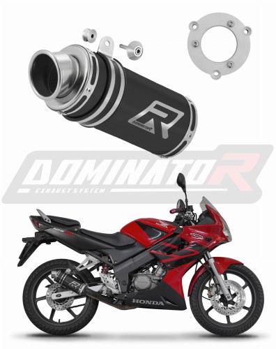 ауспух заглушител DOMINATOR GP1 черен подходящо за мотоциклет Honda CBR 125 2004 - 2010