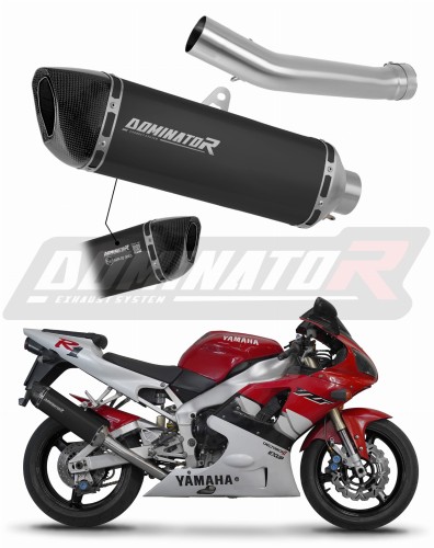 ауспух заглушител DOMINATOR хомологиран HP6 черен подходящо за мотоциклет Yamaha YZF R1 1000 RN01 1998 - 1999