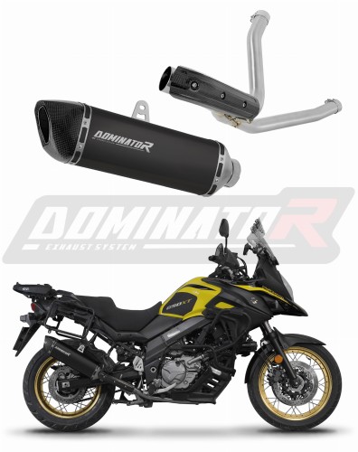 ауспух заглушител DOMINATOR HP6 черен подходящо за мотоциклет Suzuki DL 650 V-Strom 2017 - 2025