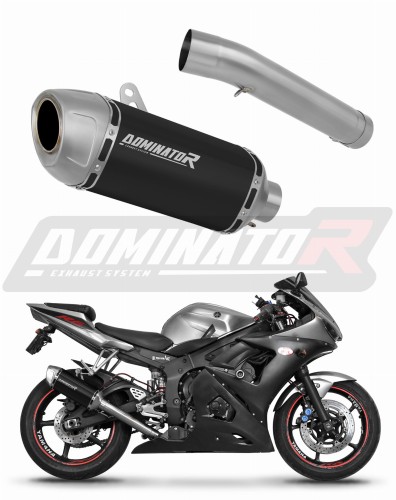 ауспух заглушител DOMINATOR S6 Shorty черен подходящо за мотоциклет Yamaha YZF R6 2003 - 2005