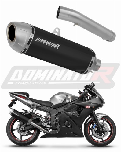 ауспух заглушител DOMINATOR S6 черен подходящо за мотоциклет Yamaha YZF R6 2003 - 2005