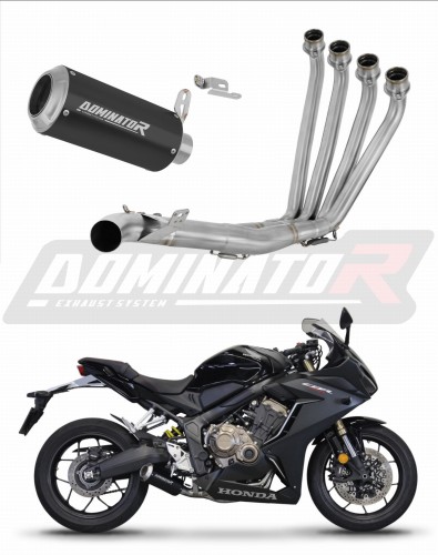 Honda CBR 650 R 2019 - 2023 Мотоциклетна изпускателна система Dominator Цялостна система Колектор Изпускателен колектор Гърне GP BLACK x