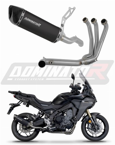 пълна изпускателна система със заглушител DOMINATOR Full System HP6 черен подходящо за мотоциклет Yamaha Tracer 9 / GT 2025 - 2026