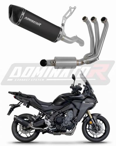 пълна изпускателна система със заглушител DOMINATOR Full System HP6 черен EX подходящо за мотоциклет Yamaha Tracer 9 / GT 2025 - 2026