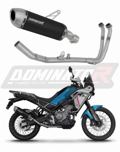 CF MOTO 450 MT 2024 - 2026 (Euro 5+) Цяла изпускателна система Колектор ауспух заглушител S6 BLACK + dB killer