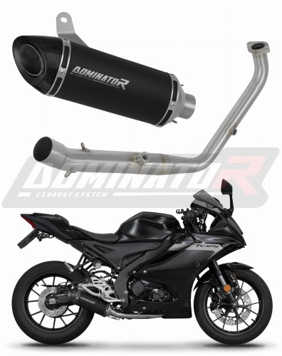 пълна изпускателна система със заглушител DOMINATOR Full System HP8 черен подходящо за мотоциклет Yamaha YZF R125 2024 - 2025