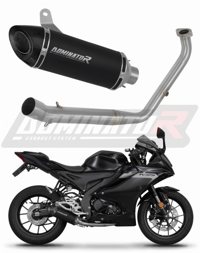 пълна изпускателна система със заглушител DOMINATOR Full System HP8 черен подходящо за мотоциклет Yamaha YZF R125 2021 - 2024