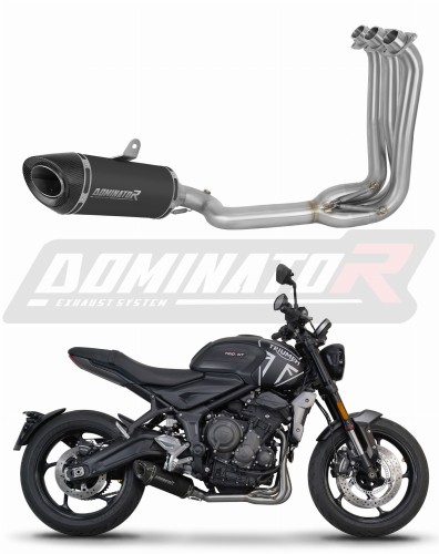 пълна изпускателна система със заглушител DOMINATOR Full System HP8 черен подходящо за мотоциклет Triumph Trident 660 2021 - 2024