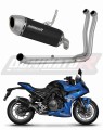 пълна изпускателна система със заглушител DOMINATOR Full System S6 черен подходящо за мотоциклет Suzuki GSX-8R / 8S 2023 - 2025