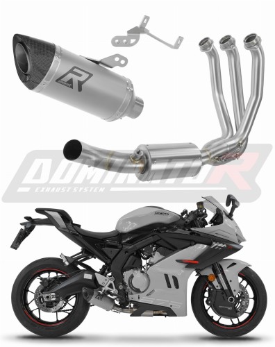 пълна изпускателна система със заглушител DOMINATOR Full System титанов HP8 подходящо за мотоциклет CF MOTO 675 SR-R 2024 - 2026