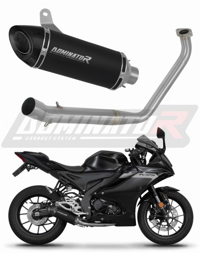пълна изпускателна система със заглушител DOMINATOR Full System HP8 черен подходящо за мотоциклет Yamaha YZF R125 2019 - 2020