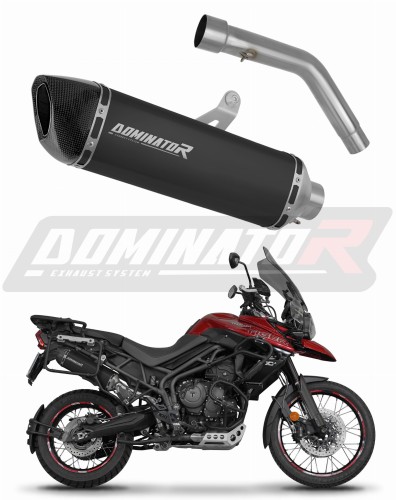 ауспух заглушител DOMINATOR HP6 черен подходящо за мотоциклет Triumph Tiger 800 XCA 2018 - 2020