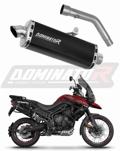 ауспух заглушител DOMINATOR P7 черен подходящо за мотоциклет Triumph Tiger 800 XCA 2018 - 2020